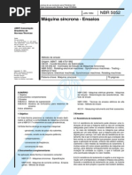 NBR 5052 - Maquina Sincrona - Ensaios