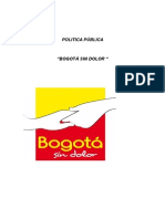 Política Distrital Bogotá Sin Dolor