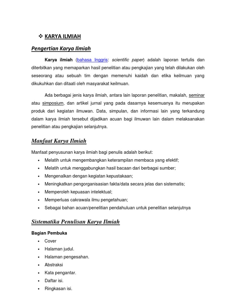 Manfaat Penulisan Karya Ilmiah Bagi Masyarakat My Skripsi