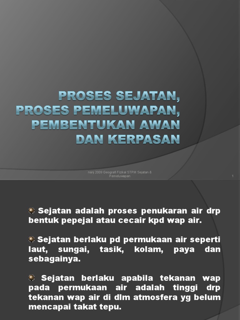 Proses Sejatan Pemeluwapan Dan Kerpasan Pdf