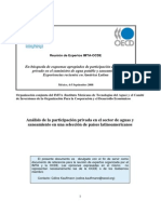 Analisis de La Participación Privada en El Sector Agua y Saneamiento