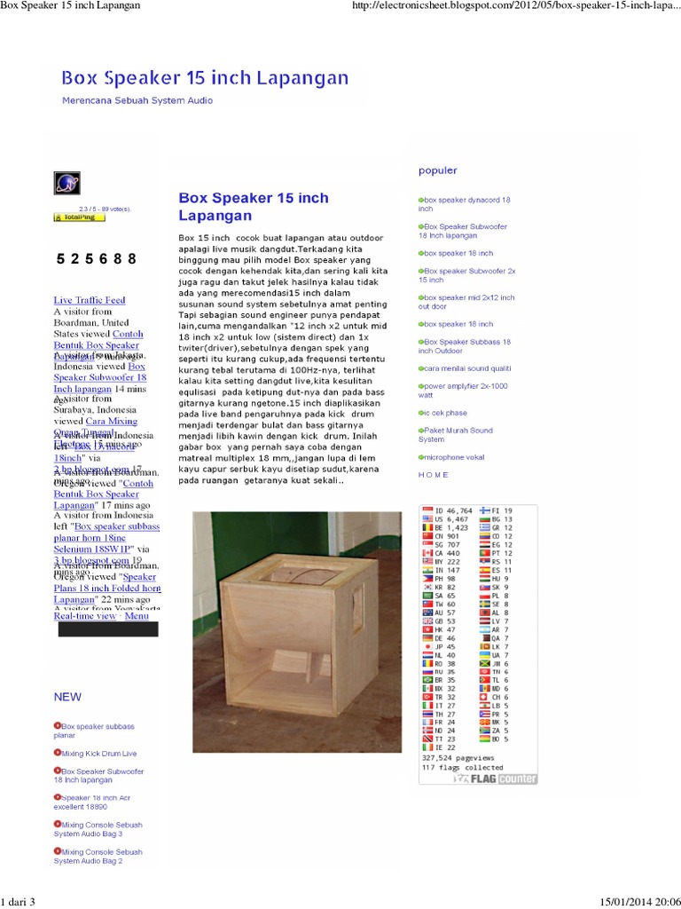 skema box speaker dynacord 15 inch