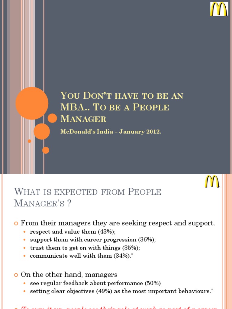 McD Training Mc Donald's Leadership