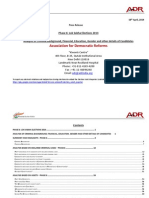 Phase 6 Analysis of Criminal and Financial Background Details of Contesting Candidates in Lok Sabha 2014