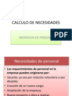 Calculo de Necesidades- Reclutamiento