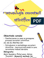 Metodologia Cercetarii Stiintifice 