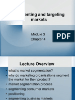 ZUST Marketing Lecture 3 - Segmenting and Targeting Markets