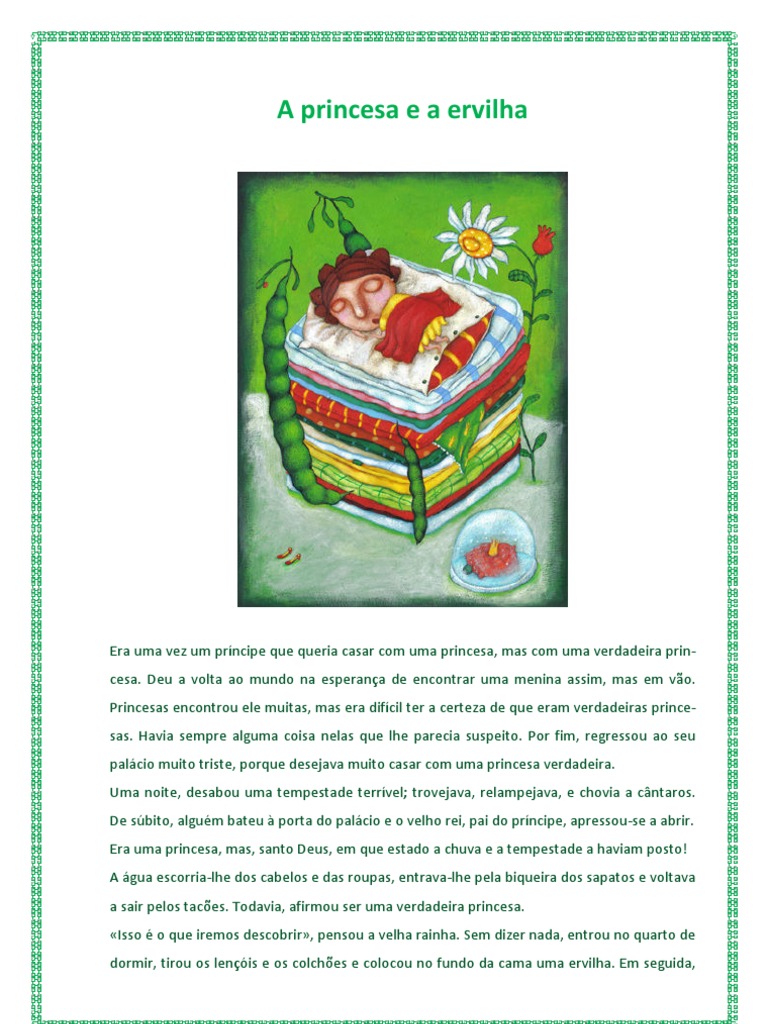 A Princesa e a Ervilha _Hans Christian Andersen | Príncipe | Cama
