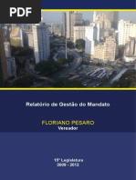 Relatório de Gestão 2012 - Vereador Floriano Pesaro 