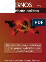 122745320 Cuadernos Para El Debate Nº 2 Las Condiciones Objetivas y El Papel Subjetivo de La Revolucion