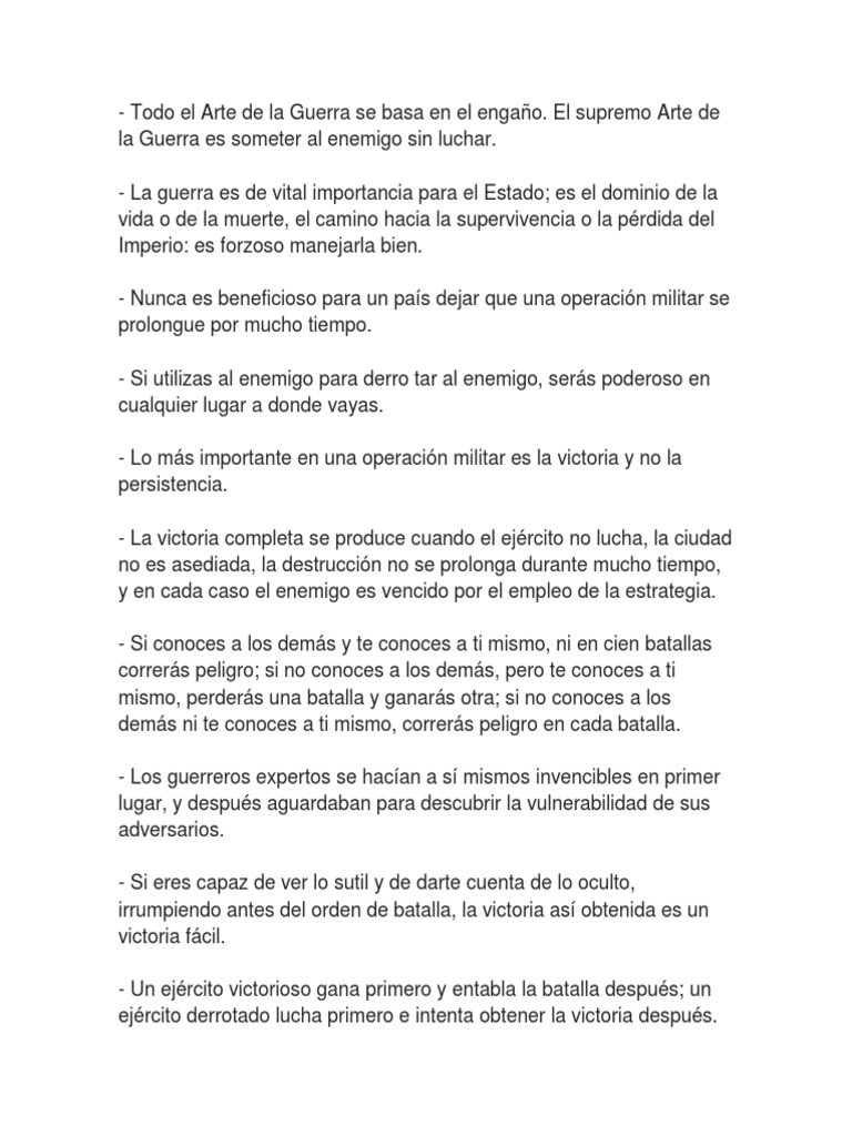 Estrategias de Guerra y Engaño | PDF | Estrategia militar | Operaciones ...