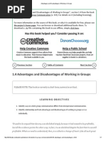 Advantages and Disadvantages of Working in Groups