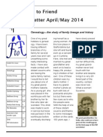 Friend to Friend Newsletter April/May 2014