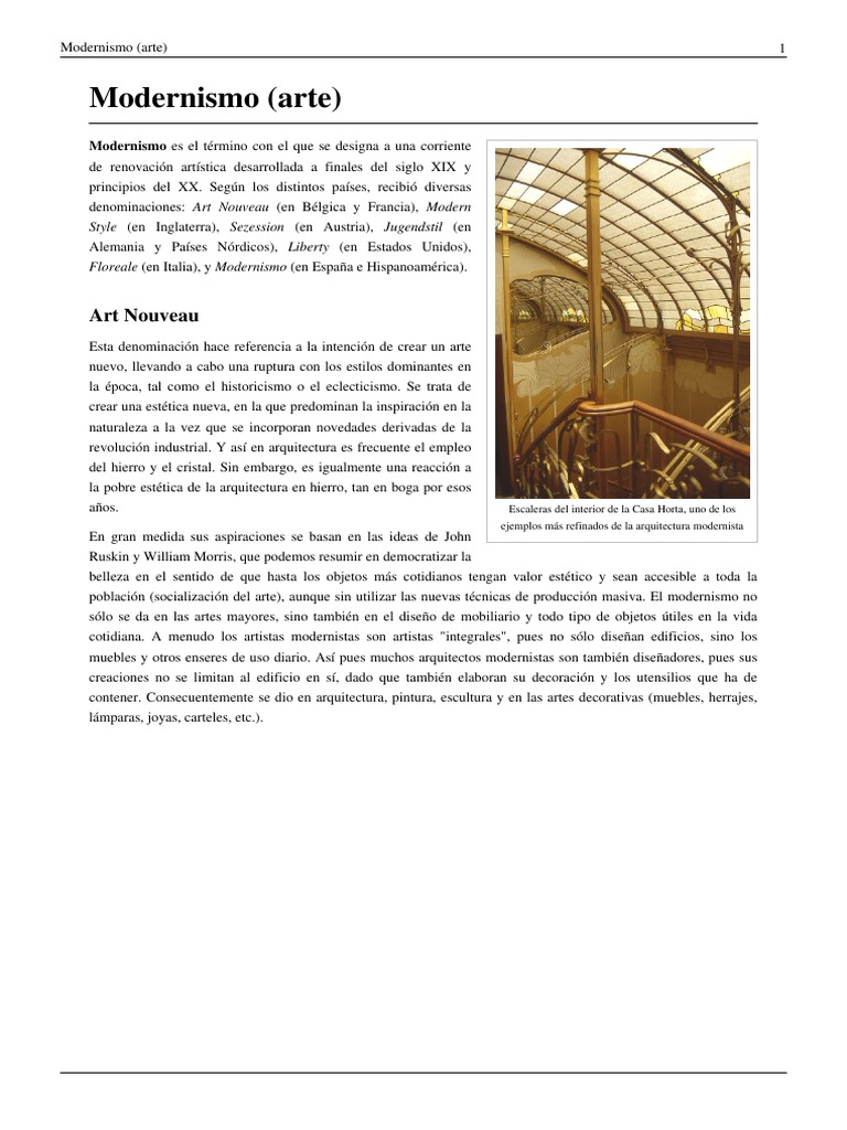Art Nouveau Wiki PDF Art Nouveau Diseño