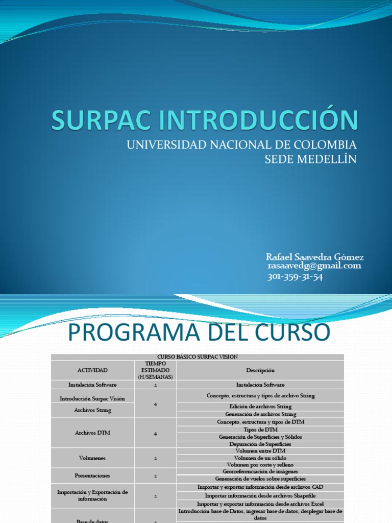 Curso Básico de Surpac Vision | PDF | Archivo de computadora | Bases de ...