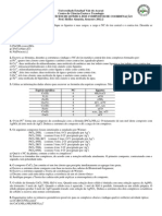 1a Lista de Exercicios de Quimica Dos Compostos de Coordenacao