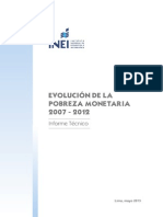 Informe de Pobreza 2012