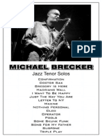 Michael Brecker - Jazz Tenor Solos