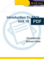 Intro To TSQL - Unit 10