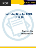 Intro To TSQL - Unit 10