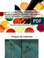 Meios de Cultura Usados No Laboratório e Colorações