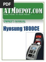 Hyosung 1800CE ATM Machine Owners Manual