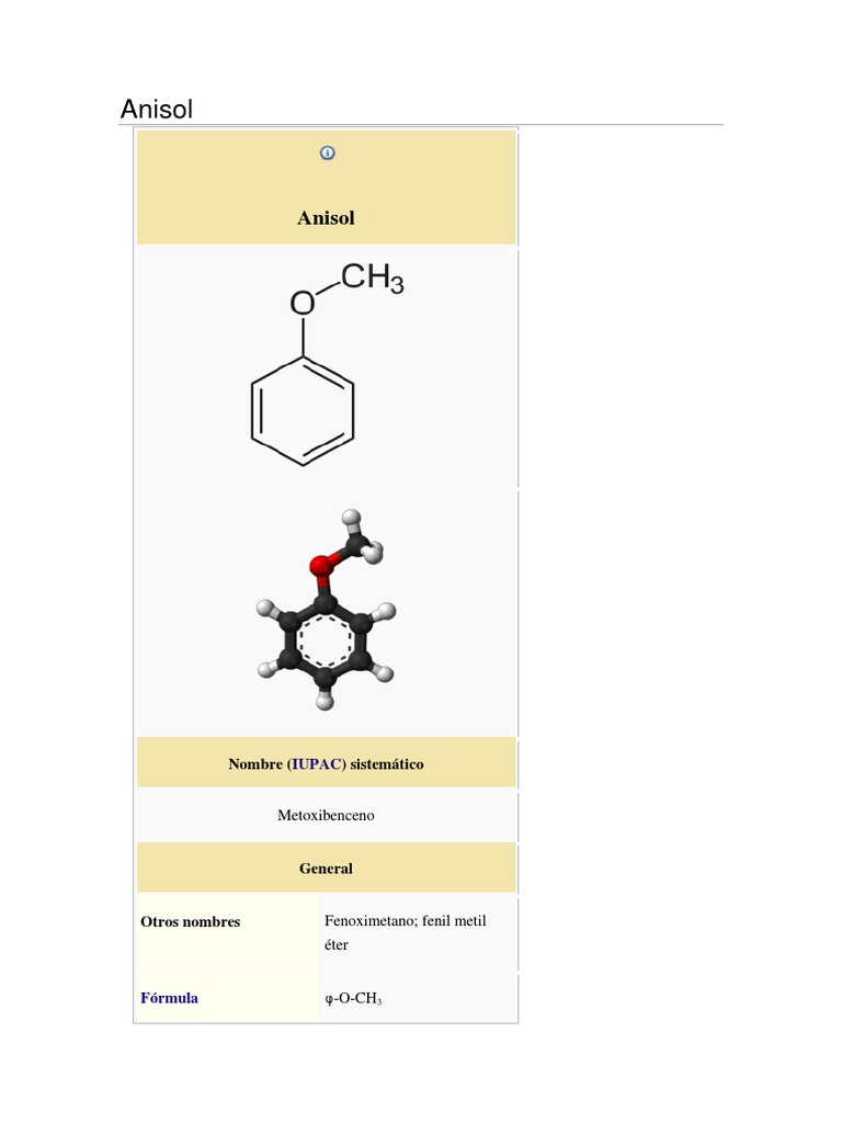 Anisol | PDF | Salud y bienestar | Ciencia y matemáticas