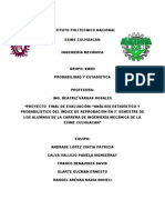 Análisis Estadístico y Probabilístico Del Índice de Reprobación en 5° Sem