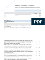 Skills & Strategies For Honors Biology Survey Results