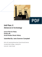 EDEL453 Spring2014 JanisGommeCampbell Unit Plan Friday
