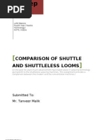 Comparision of Shutlleless and Shuttle Looms