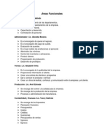 Áreas Funcionales de Las Empresas