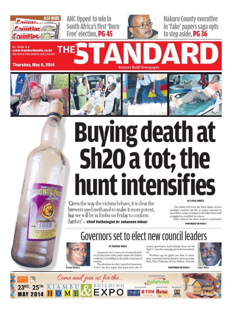 The Standard 08 05 2014 Maize Impeachment - 