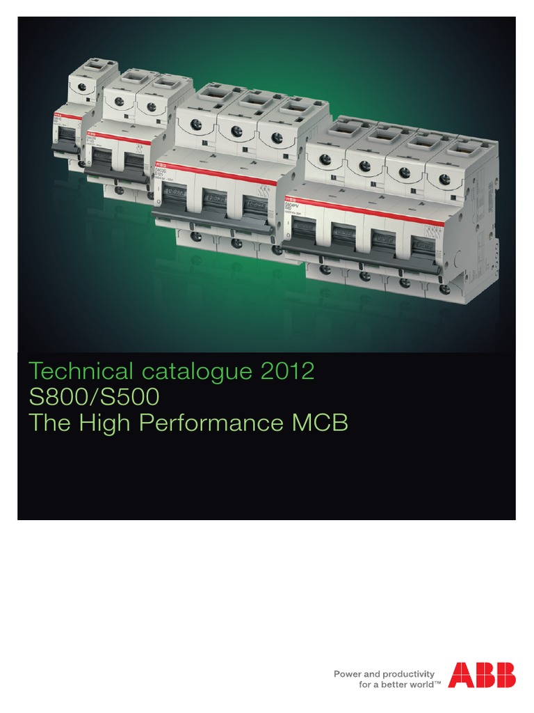 Technical Catalogue of ABB Make MCBs PDF Relay