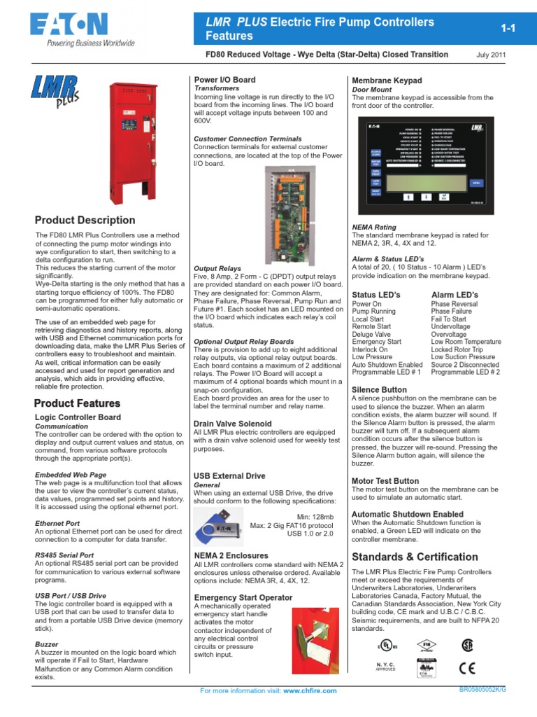 Eaton Fire Pump Controller | Download Free PDF | Relay | Port (Computer ...