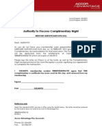 Authority To Use Foc Susianto On 16 Feb 2012 at Mercure Harvestland Kuta Bali