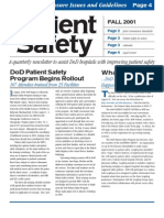 Patient Safety: What'S New! Dod Patient Safety Program Begins Rollout