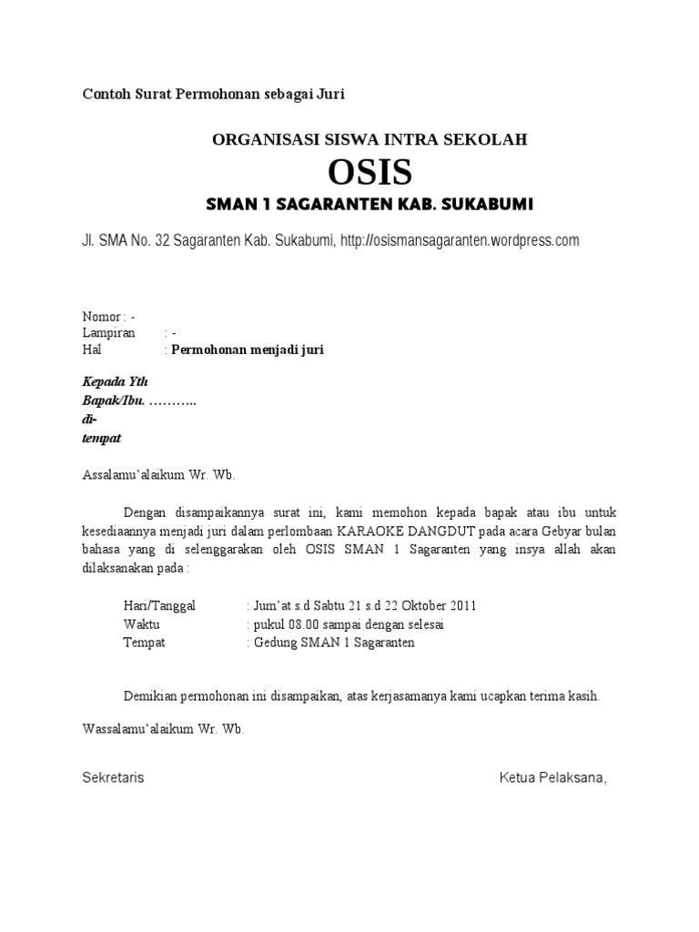 Contoh Surat Permohonan Izin Kegiatan Kepada Kepolisian Berbagi