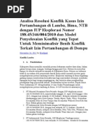 Download Analisa Resolusi Konflik Kasus Izin Pertambangan Di Lambu by Muhammad Amin AF SN222828586 doc pdf