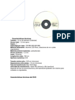 Características TécnicasCD DVD BLURAY