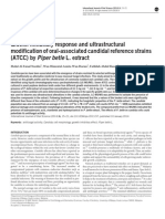 Growth inhibitory response and ultrastructural modification of oral-associated candidal reference strains (ATCC) by Piper betle L. extract