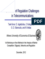 Overview of Regulation challenges in Telecommunications