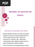 Sistemul de Educatie Din Franta