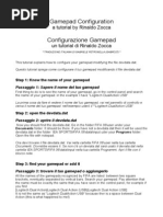 Gamepad Configuration Configurazione Gamepad: A Tutorial by Rinaldo Zocca