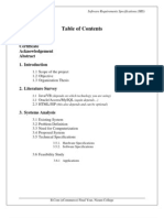 Project Report Table of Contents