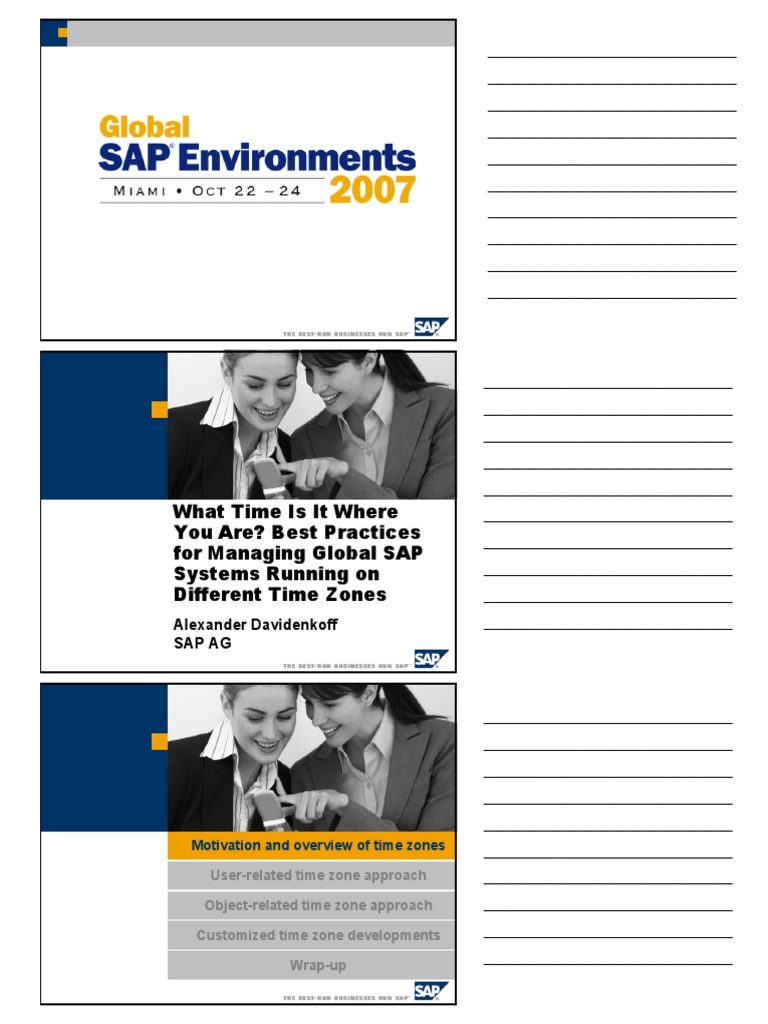 46880563 Time Zones in Sap Presentation Daylight Saving Time