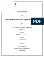 Project Report On Sales and Inventory Management System