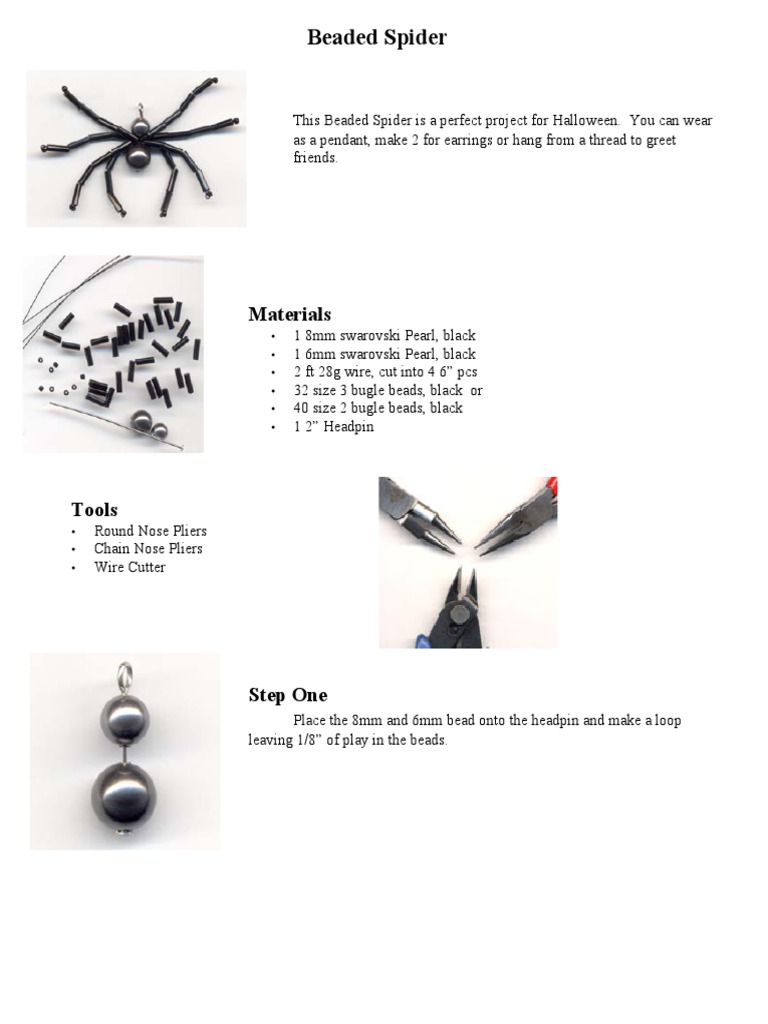 Free Beaded Spider Pattern Guide | PDF | Home & Garden