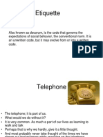 Telephone Etiquette