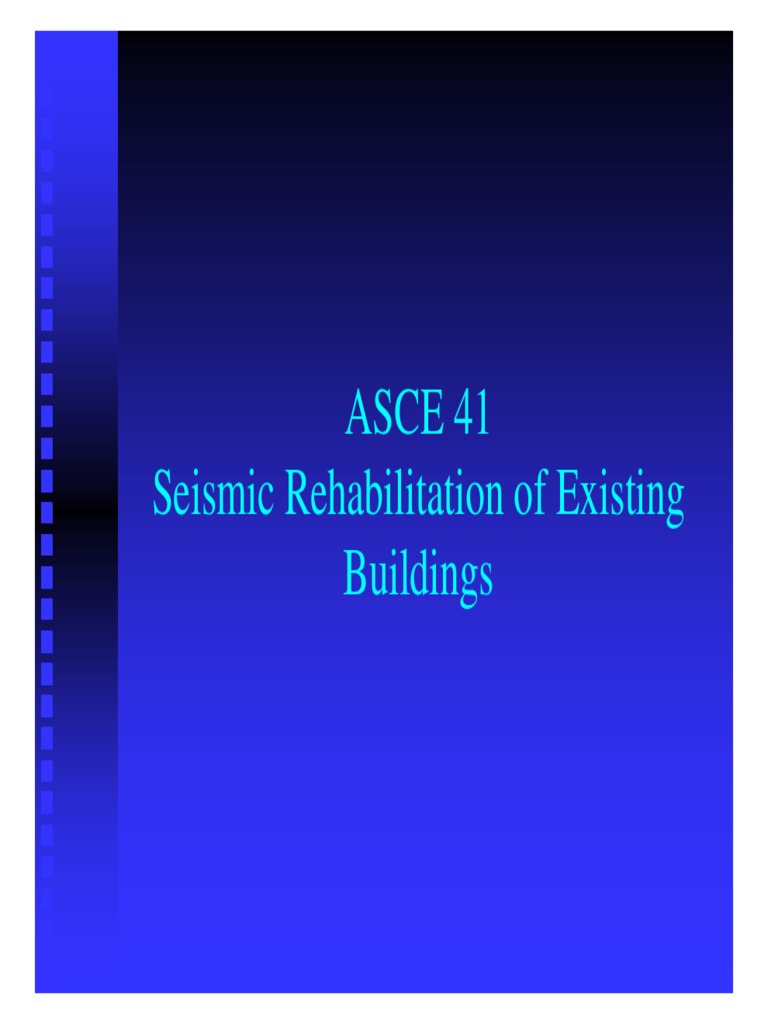 ASCE 41 - Seismic Rehabilitation of Existing Buildings | PDF | Fibre Reinforced Plastic ...